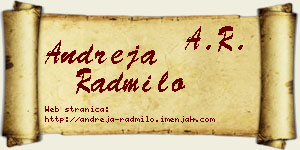 Andreja Radmilo vizit kartica